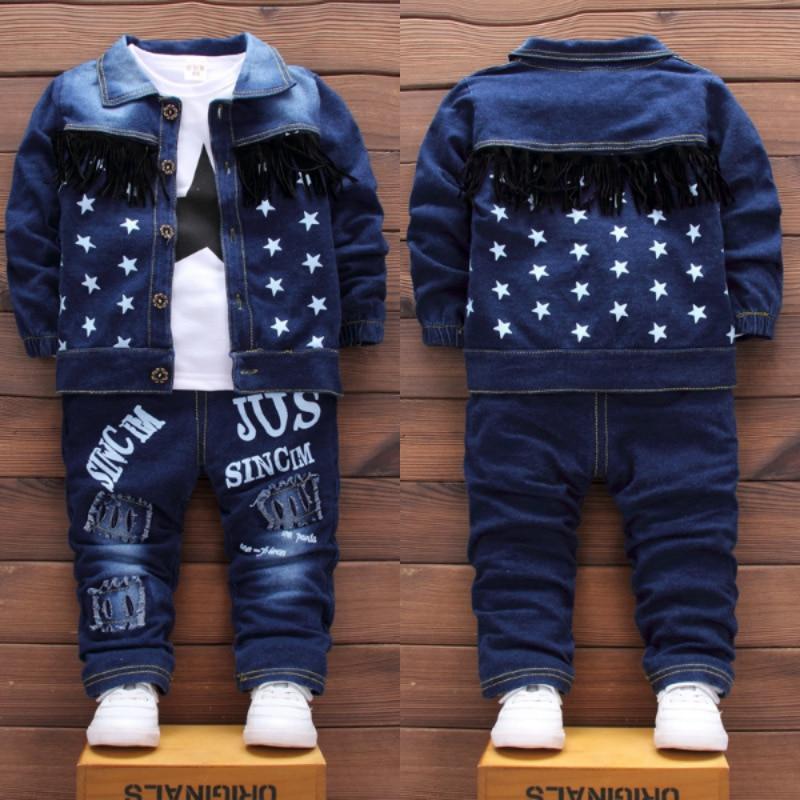 Fashion Denim Jacket Children Baby Boys Clothes