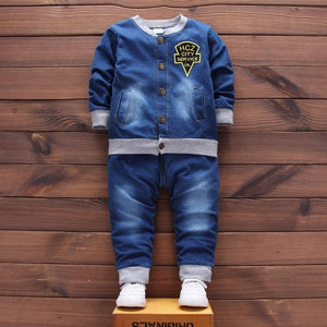 Fashion Denim Jacket Children Baby Boys Clothes