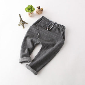 Boys Harem Pants Stripe Three Buttons