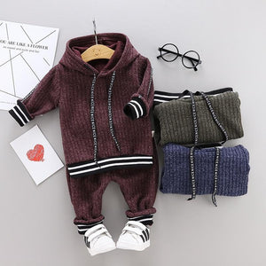 New children's clothing handsome denim suit 2PCS denim boy jacket + pants