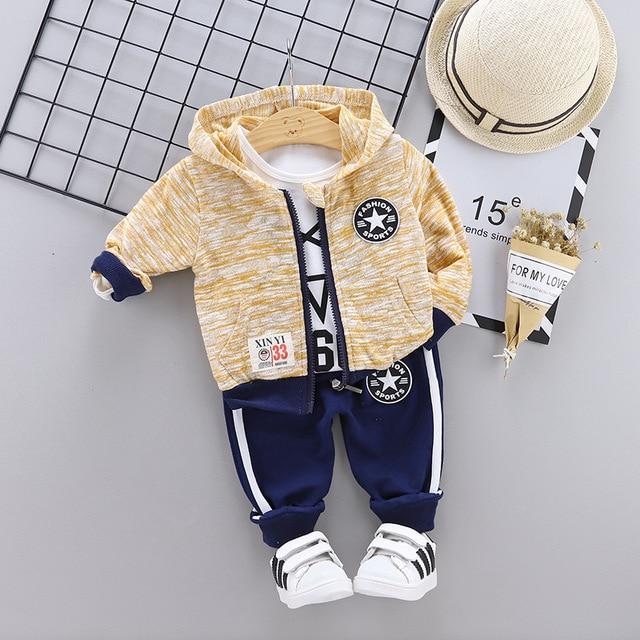 New children's clothing handsome denim suit 2PCS denim boy jacket + pants