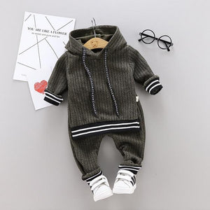 New children's clothing handsome denim suit 2PCS denim boy jacket + pants