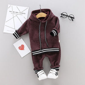 New children's clothing handsome denim suit 2PCS denim boy jacket + pants