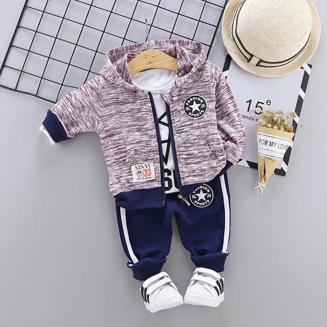 New children's clothing handsome denim suit 2PCS denim boy jacket + pants